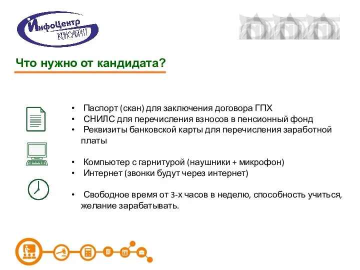 Что нужно от кандидата? Паспорт (скан) для заключения договора ГПХ СНИЛС для