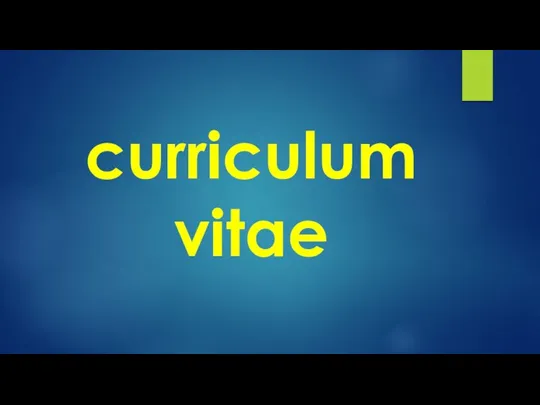 curriculum vitae