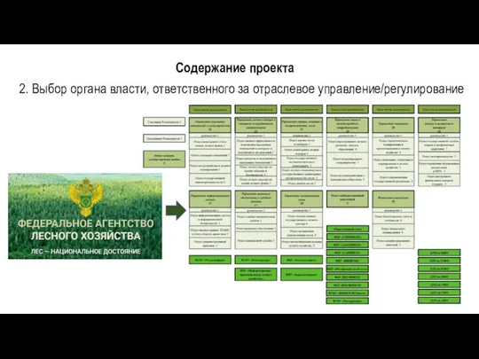 Содержание проекта 2. Выбор органа власти, ответственного за отраслевое управление/регулирование