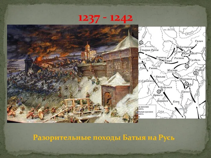 Разорительные походы Батыя на Русь 1237 - 1242