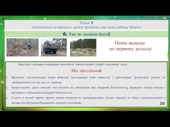 Раздел 1 Актуальность и важность данной проблемы для села, района, области 6.