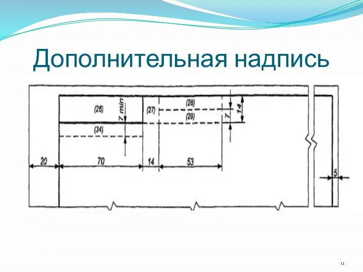 Дополнительная надпись