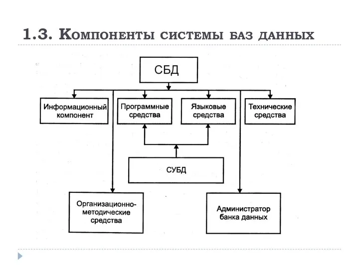 1.3. Компоненты системы баз данных