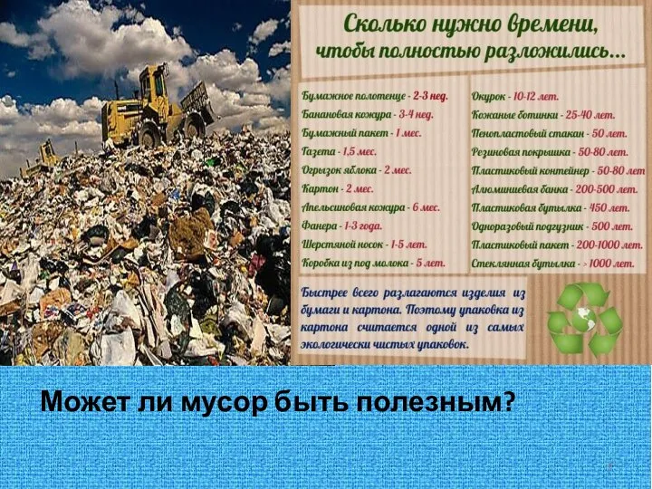 Может ли мусор быть полезным?