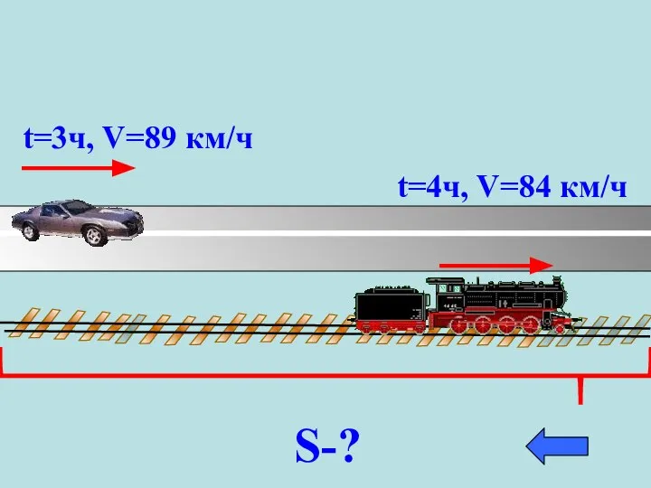 S-? t=3ч, V=89 км/ч t=4ч, V=84 км/ч