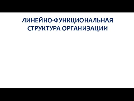 ЛИНЕЙНО-ФУНКЦИОНАЛЬНАЯ СТРУКТУРА ОРГАНИЗАЦИИ