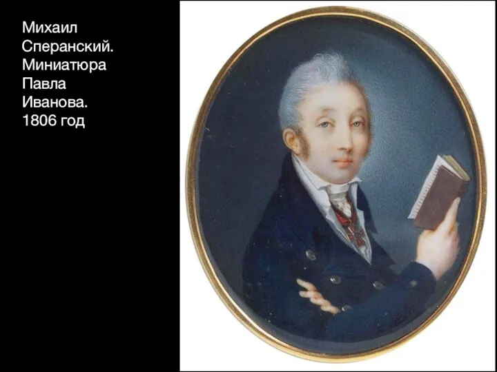 Михаил Сперанский. Миниатюра Павла Иванова. 1806 год