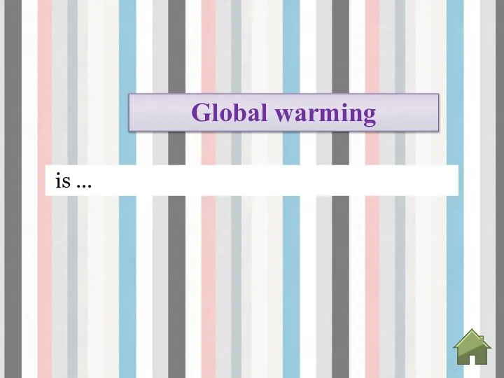 Global warming is …