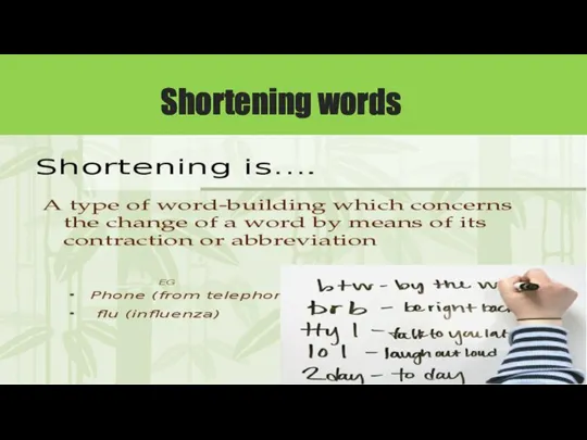 Shortening words