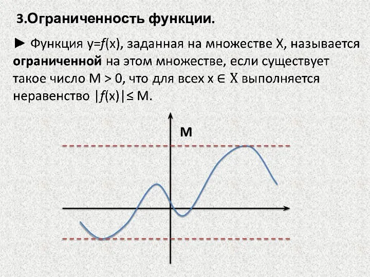 3.Ограниченность функции.