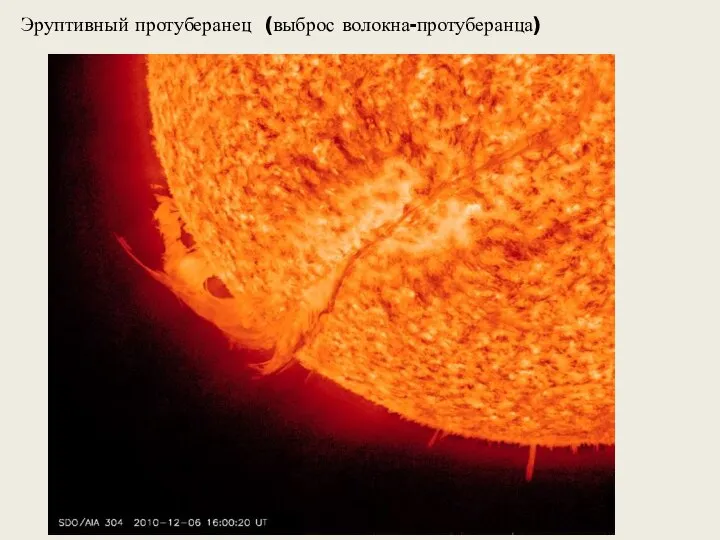 Эруптивный протуберанец (выброс волокна-протуберанца)