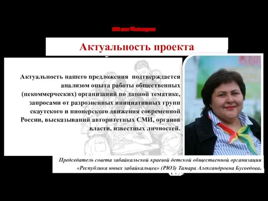 Актуальность нашего предложения подтверждается анализом опыта работы общественных (некоммерческих) организаций по данной