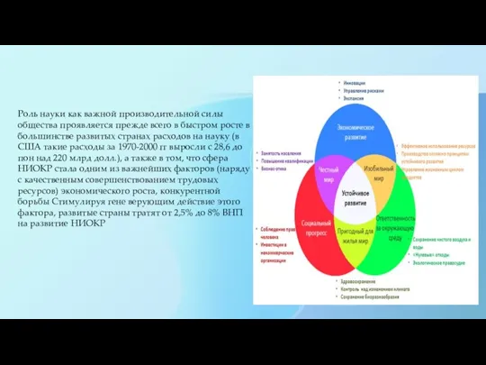 Роль науки как важной производительной силы общества проявляется прежде всего в быстром