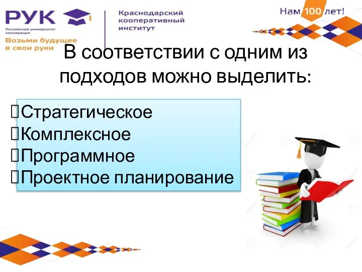 В соответствии с одним из подходов можно выделить: Стратегическое Комплексное Программное Проектное планирование