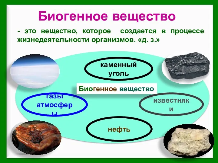 - это вещество, которое создается в процессе жизнедеятельности организмов. «д. з.» газы