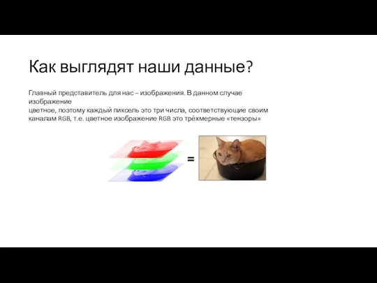 Как выглядят наши данные? Главный представитель для нас – изображения. В данном