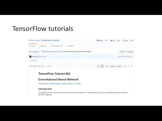 TensorFlow tutorials