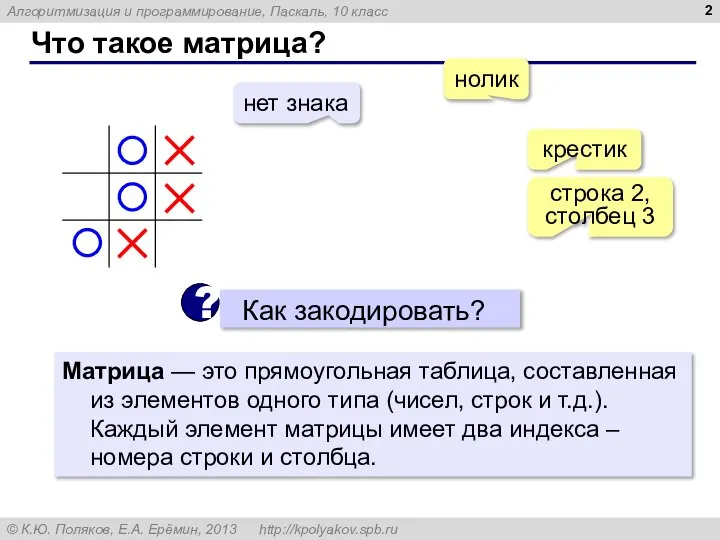 Что такое матрица? Матрица — это прямоугольная таблица, составленная из элементов одного