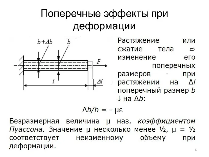 Поперечные эффекты при деформации