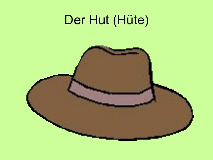 Der Hut (Hüte)