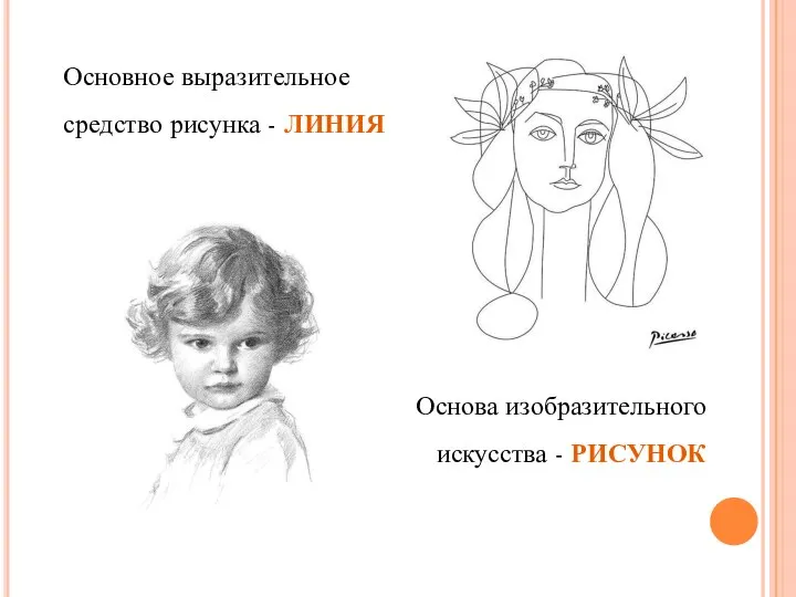 Основа изобразительного искусства - РИСУНОК Основное выразительное средство рисунка - ЛИНИЯ