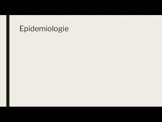 Epidemiologie