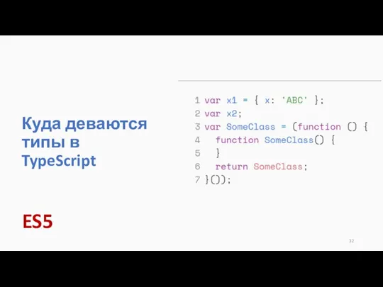 ES5 Куда деваются типы в TypeScript