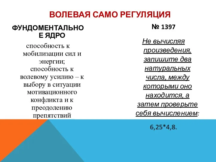 ФУНДОМЕНТАЛЬНОЕ ЯДРО способность к мобилизации сил и энергии; способность к волевому усилию