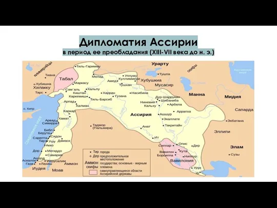 Дипломатия Ассирии в период ее преобладания (XIII-VII века до н. э.)