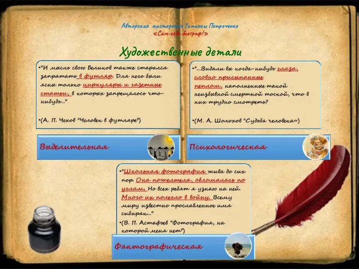 Авторская мастерская Татьяны Петроченко «Сам-себе-биограф!» Художественные детали