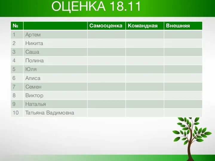 ОЦЕНКА 18.11