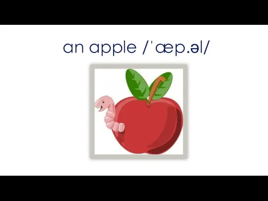 an apple /ˈæp.əl/