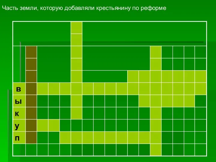 Часть земли, которую добавляли крестьянину по реформе