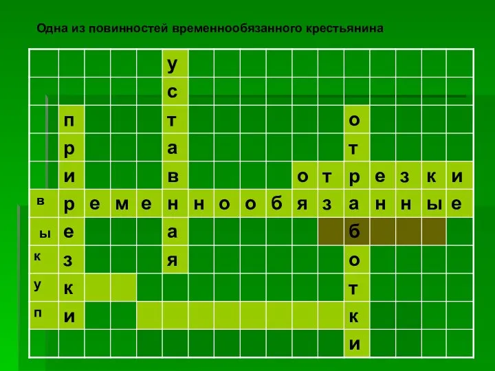 Одна из повинностей временнообязанного крестьянина