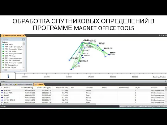 ОБРАБОТКА СПУТНИКОВЫХ ОПРЕДЕЛЕНИЙ В ПРОГРАММЕ MAGNET OFFICE TOOLS