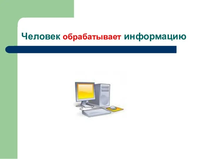 Человек обрабатывает информацию
