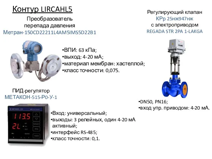 Контур LIRCAHL5 Вход: универсальный; выходы: 3 релейных, один 4-20 мА активный; интерфейс