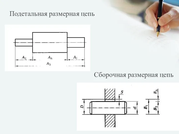 Подетальная размерная цепь Сборочная размерная цепь