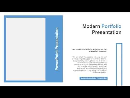 Modern Portfolio Presentation You can simply impress your audience and add a