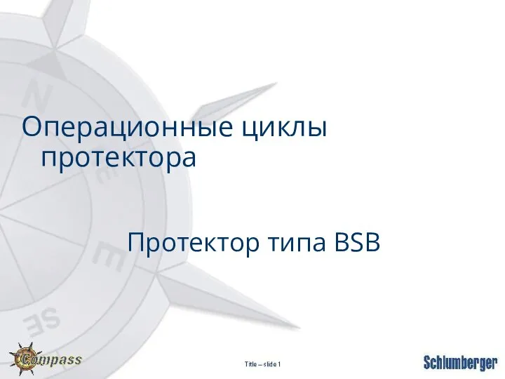 Операционные циклы протектора Протектор типа BSB