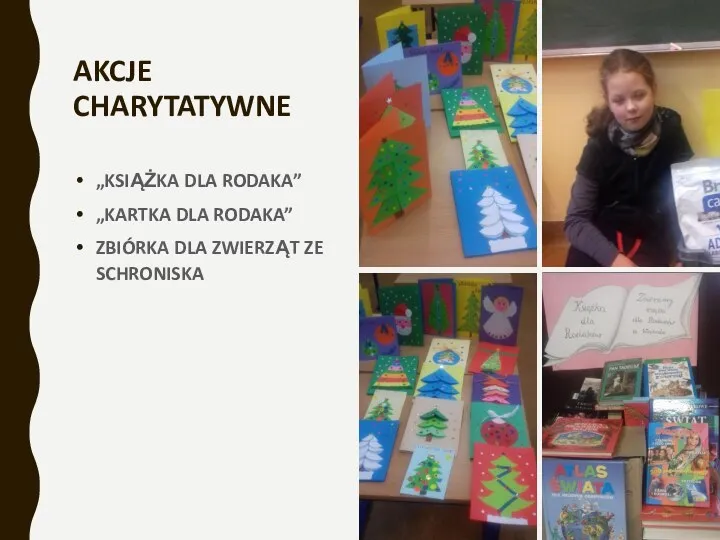 AKCJE CHARYTATYWNE „KSIĄŻKA DLA RODAKA” „KARTKA DLA RODAKA” ZBIÓRKA DLA ZWIERZĄT ZE SCHRONISKA