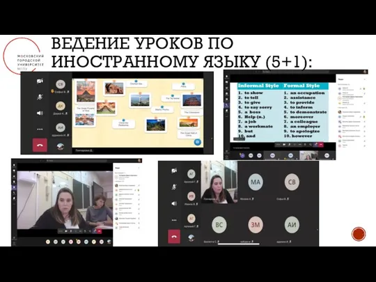 ВЕДЕНИЕ УРОКОВ ПО ИНОСТРАННОМУ ЯЗЫКУ (5+1):