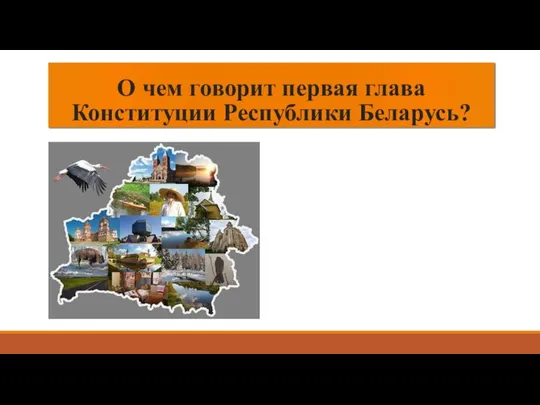 Об избирательной системе. О чем говорит первая глава Конституции Республики Беларусь?