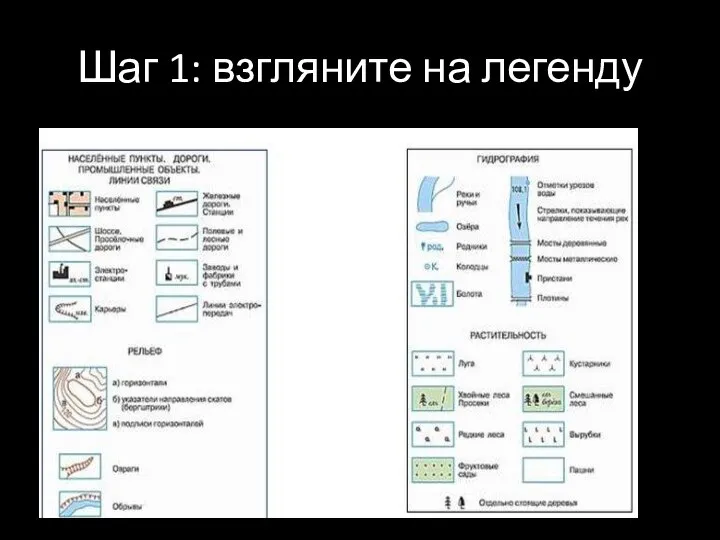 Шаг 1: взгляните на легенду