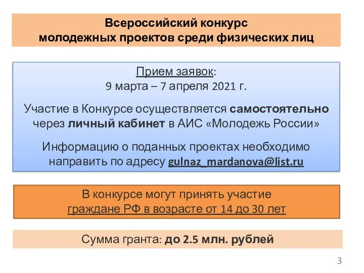 В конкурсе могут принять участие граждане РФ в возрасте от 14 до