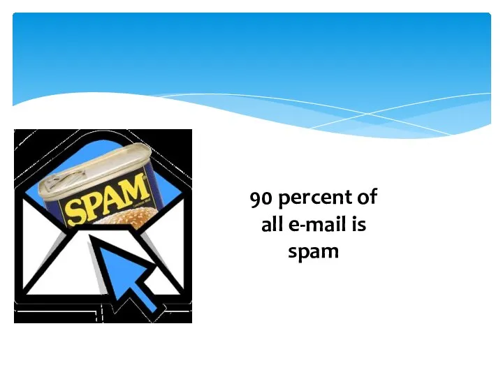 90 percent of all e-mail is spam