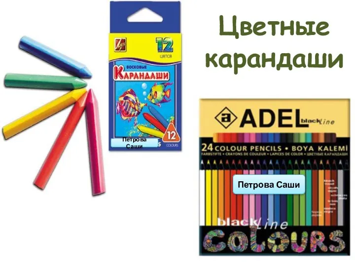 Цветные карандаши Петрова Саши Петрова Саши