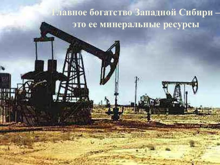 Главное богатство Западной Сибири – это ее минеральные ресурсы