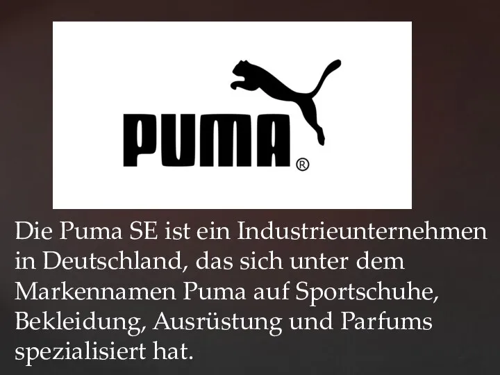 Die Puma SE ist ein Industrieunternehmen in Deutschland, das sich unter dem