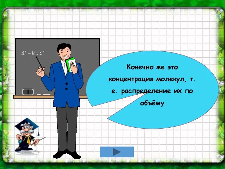 Конечно же это концентрация молекул, т.е. распределение их по объёму